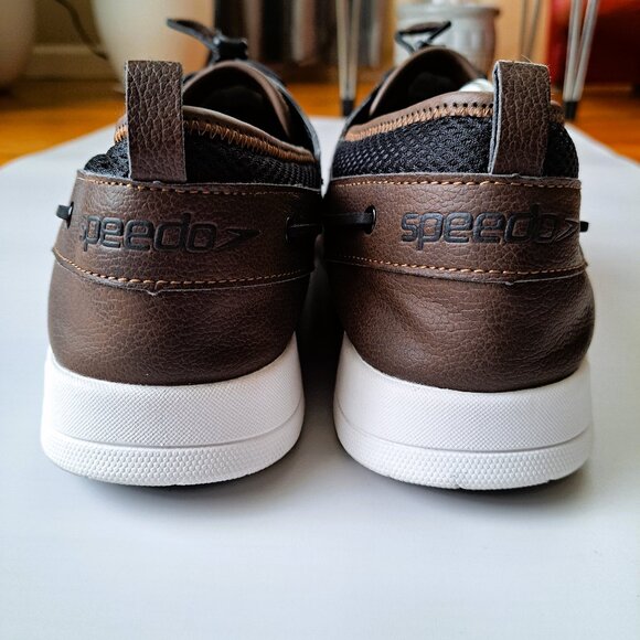 Speedo 2 Pair Mens (13D) Port Lightweight Top Sider Boat Shoes | Brown & Black - Picture 8 of 8